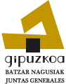 Logotipo de Juntas Generales de Gipuzkoa Vertical [castellano-euskara]