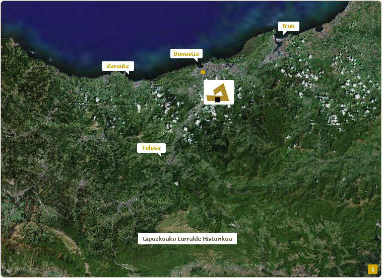 Batzar Nagusien kokapena Gipuzkoako lurraldean