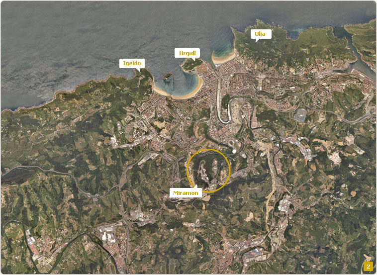 Batzar Nagusien kokapena Donostialdean