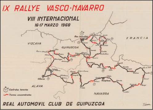 Itinéraire du IXe Rallye international basco-navarrais