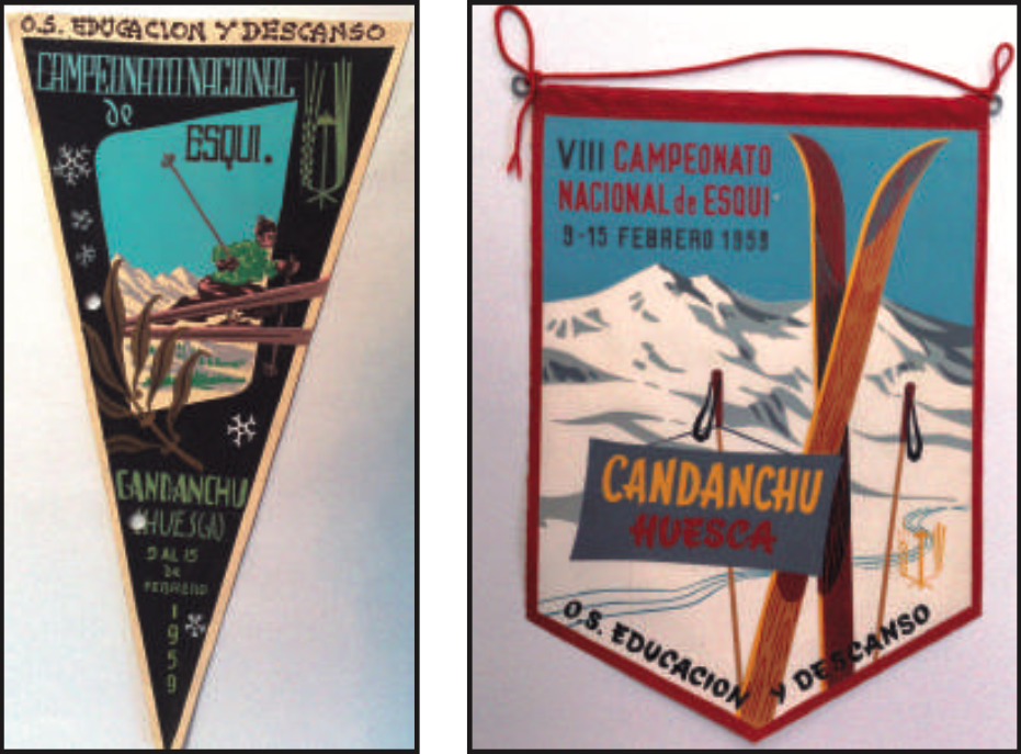 Banderines del Campeonato Nacional de Esquí en Candanchú