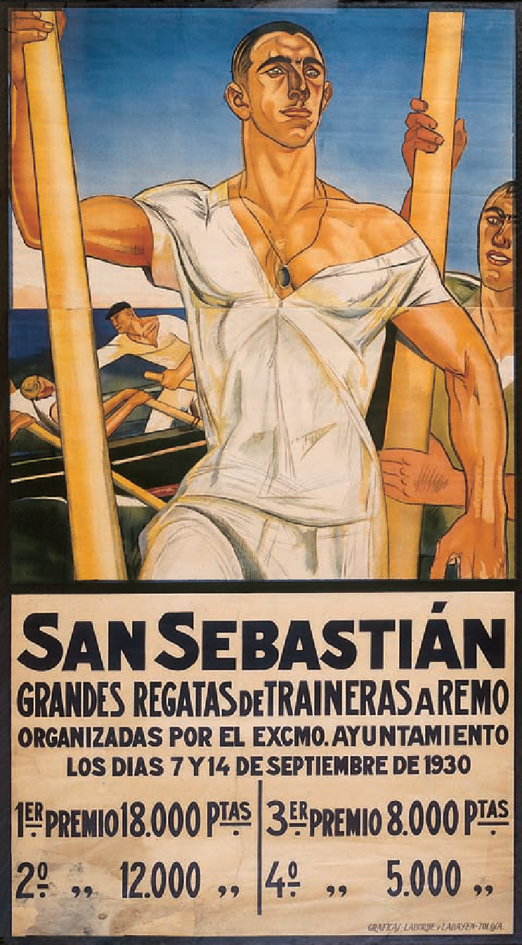 Affiche des régates de la Bandera de La Concha de 1930