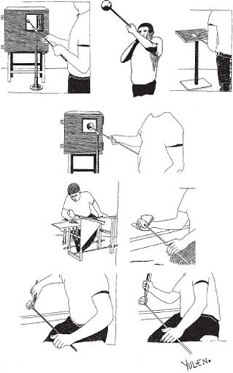 Digujo de las fases del soplado