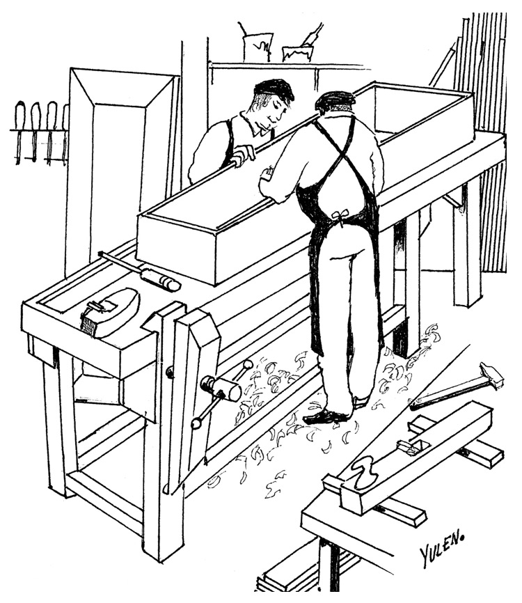 Construcción de las cajas mortuorias