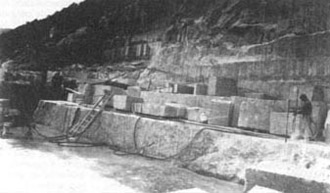 cantera en explotación