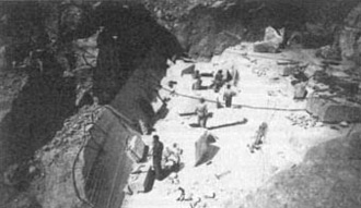 Vista aérea de una cantera en explotación