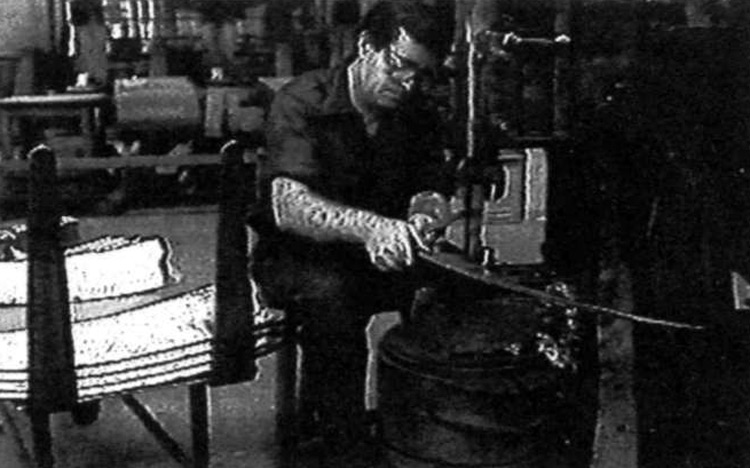 Obtención del filo aplastando