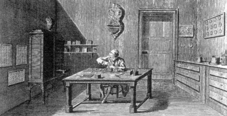 XVIII. mendeko hirugarren hereneko grabatzailea