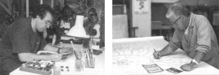 El diseñador dibujando el primer boceto