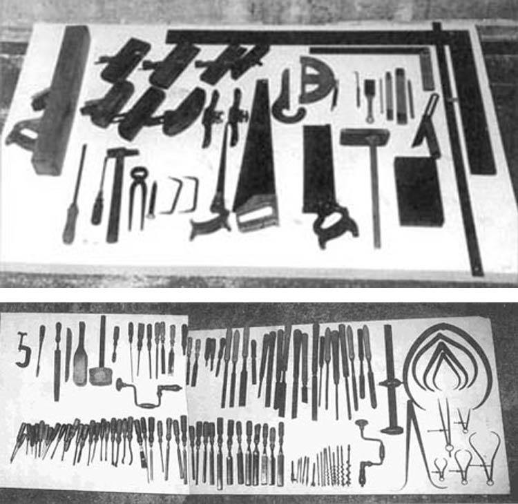 Los modelistas utilizaban un gran número de herramientas