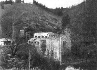 Vista actual de la fábrica de sal de Leintz Gatzaga