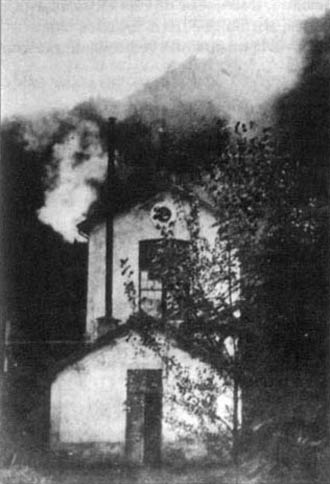 Vista de la antigua fábrica de sal de Leintz-Gatzaga