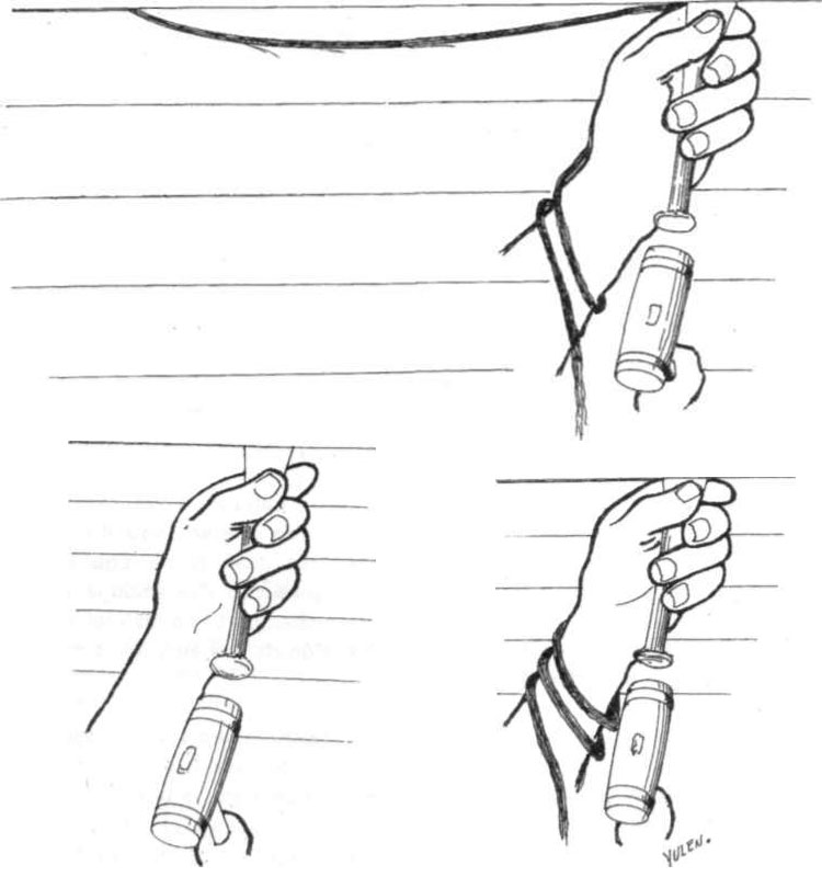 Distintas formas utilizadas por los calafateadores en su trabajo