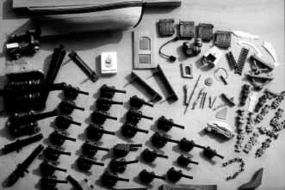 Cañones de diversas medidas