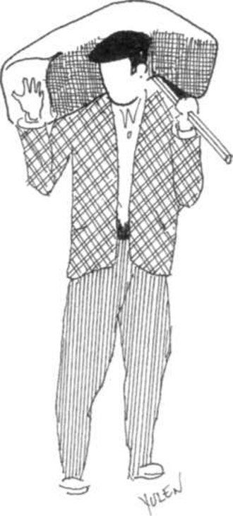 vendedor ambulante de tejidos