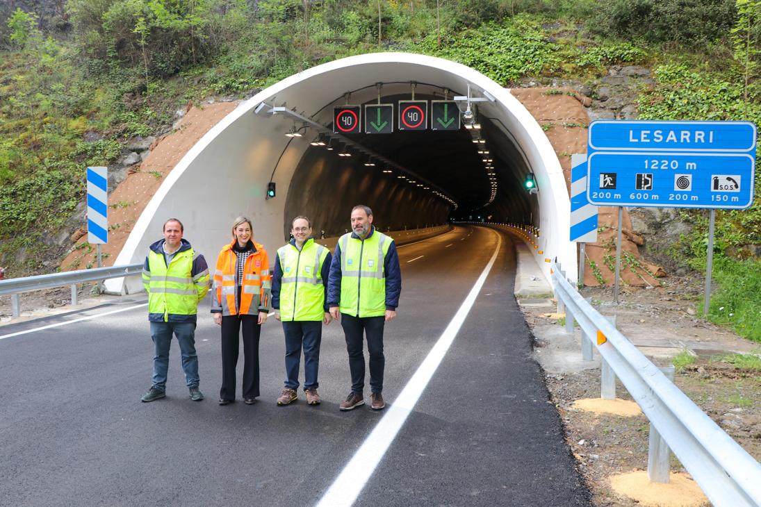 El túnel de Lesarri de la AP-1 en sentido Gasteiz reabre mañana tras una renovación integral