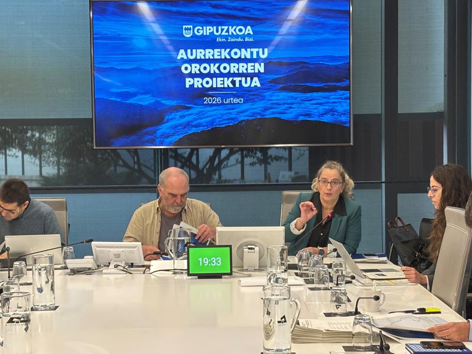 La Diputación Foral de Gipuzkoa presenta su proyecto presupuestario para 2026 en Juntas Generales