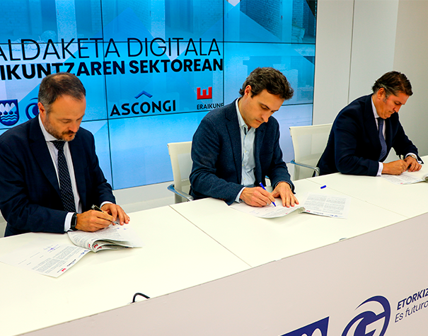 Diputación Foral, Eraikune y Ascongi trabajarán conjuntamente en la transformación digital del sector de la construcción...