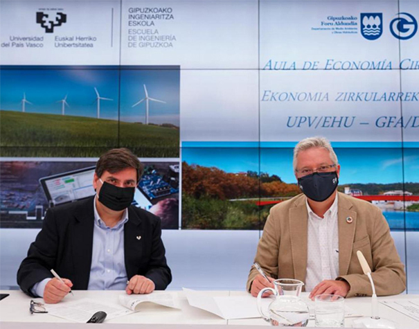 Medio Ambiente y la Escuela de Ingeniería de Gipuzkoa de la UPV/EHU crean el Aula de Economía Circular...