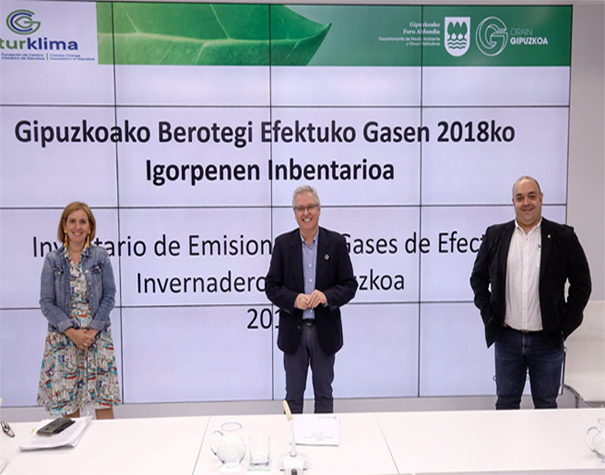 Las emisiones de gases de efecto invernadero en Gipuzkoa disminuyeron un 4,9% en el año 2018...