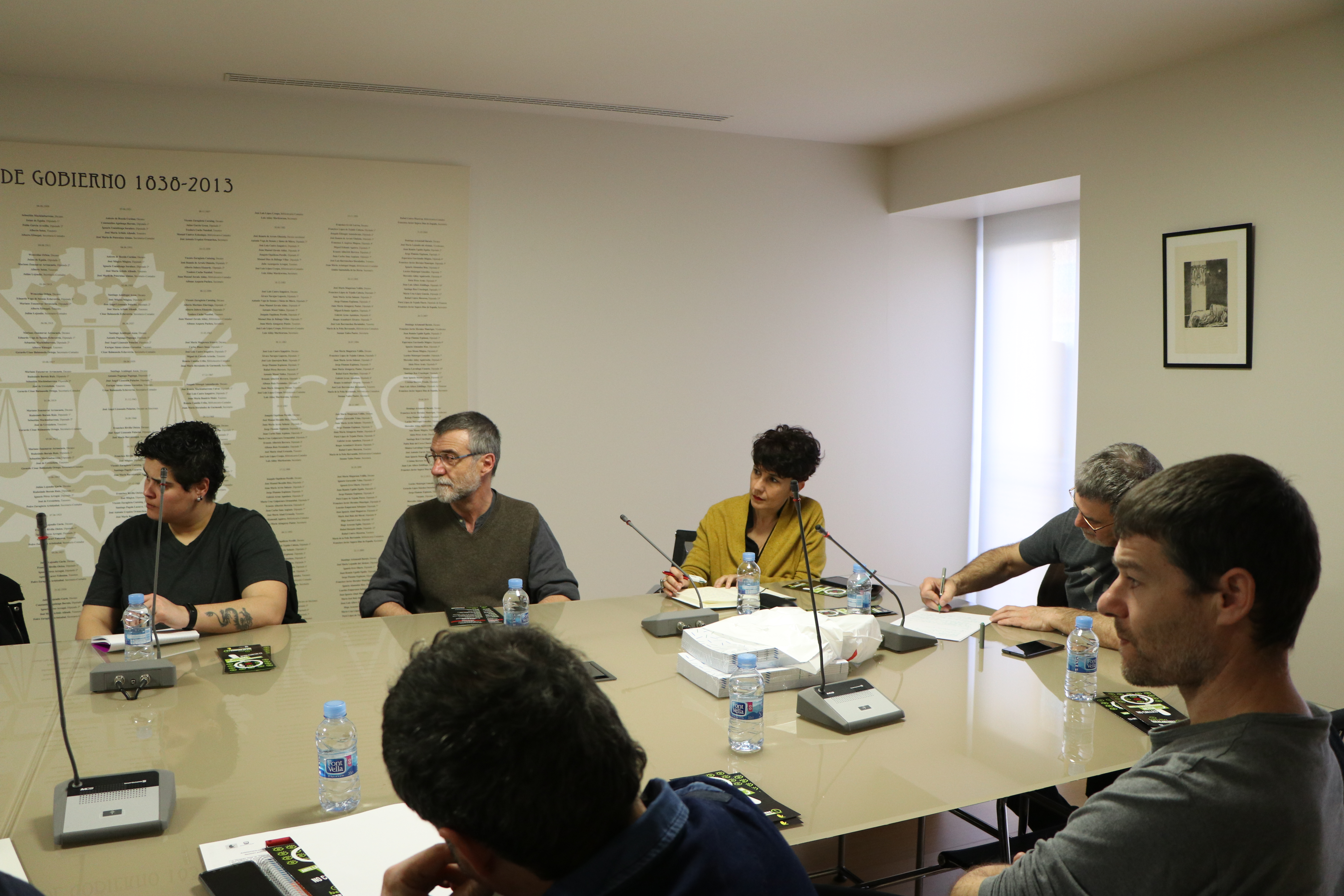 Maribel Vaquero, udaltzainekin egindako lansaioan.