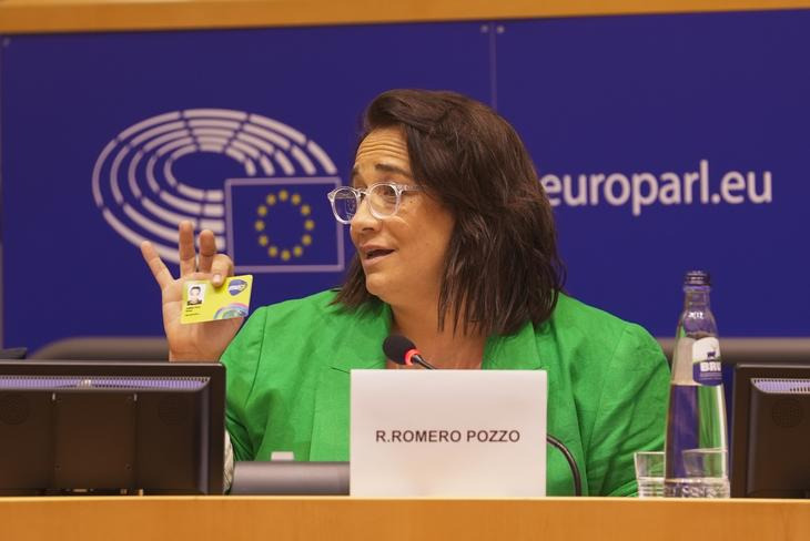 Romero en su intervención en el Parlamento Europeo