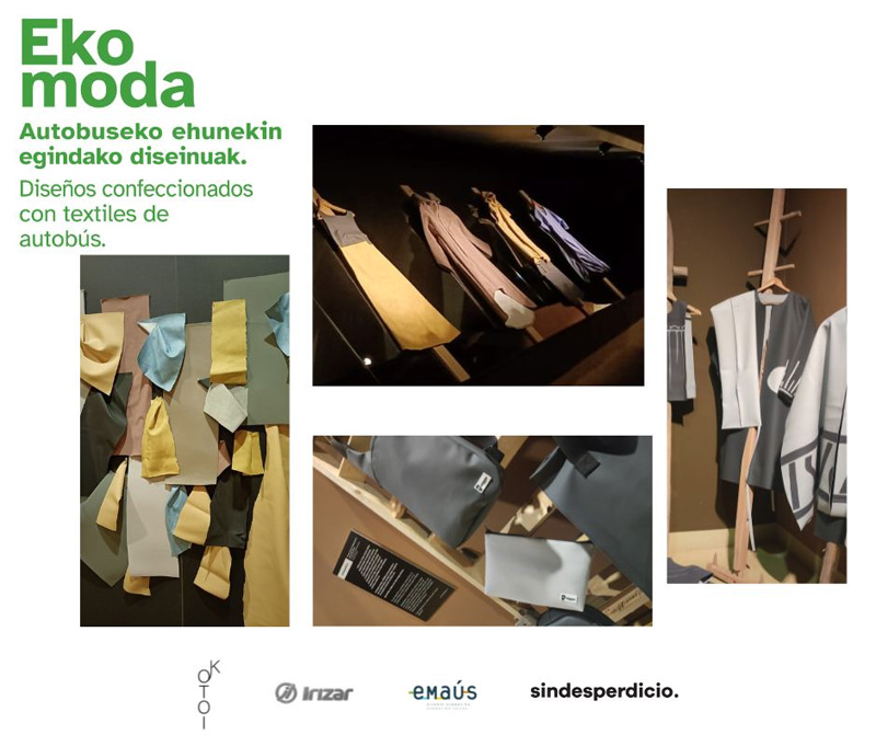 Exposición “Eco-moda. Diseños confeccionados con textiles de autobús”