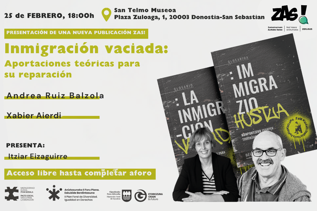 Foto de 
 25 de febrero: Presentación de la publicación “Inmigración Vaciada” en San Telmo museoa