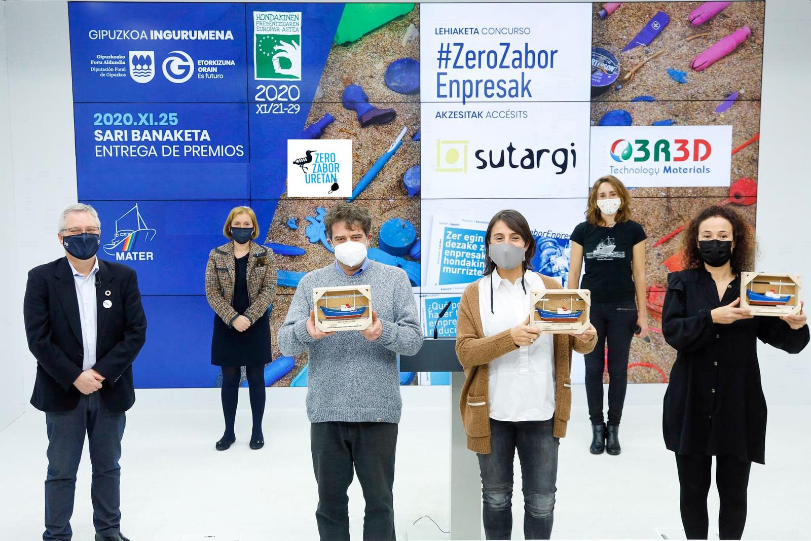 Diputación y MATER premian a empresas guipuzcoanos y ciudadanos por su labor en la prevención y reducción de residuos