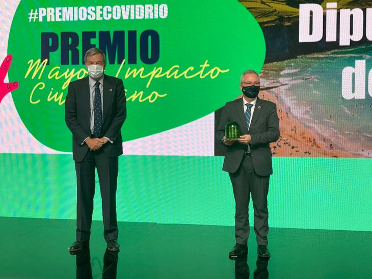 XXII Edición de los Premios Ecovidrio: José Ignacio Asensio recibe en Madrid el premio ‘Mayor Impacto Ciudadano” de Ecovidrio