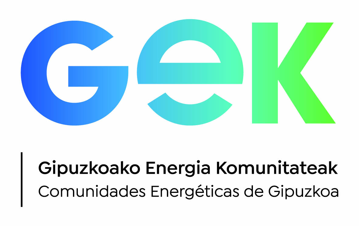 GEK- Gipuzkoako Energia Komunitateen logoa- logo de Comunidades Energéticas de Gipuzkoa