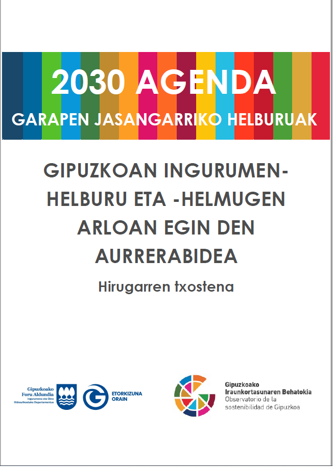 Publicado el tercer informe sobre el grado de avance de las metas medioambientales de los Objetivos de Desarrollo Sostenible en Gipuzkoa