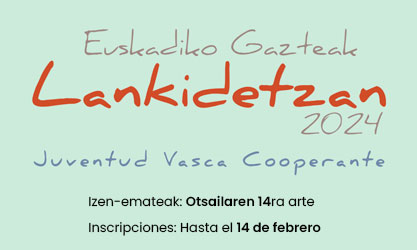 Euskadiko Gazteak Lankidetzan - deialdia