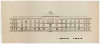 Donostiako Tabako Fabrikaren fatxada nagusia