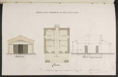 Endarlatzan dagoen probintziako zergak jasotzeko etxearen planoa (Irun- Lesaka).