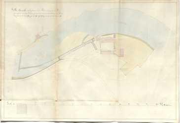 Irurako paper eta irun fabrikaren planoa (koloreztatua)