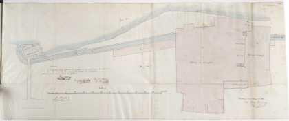 La Salvadora estanpatuen fabrikaren eta La Confianza paper fabrikaren planoa