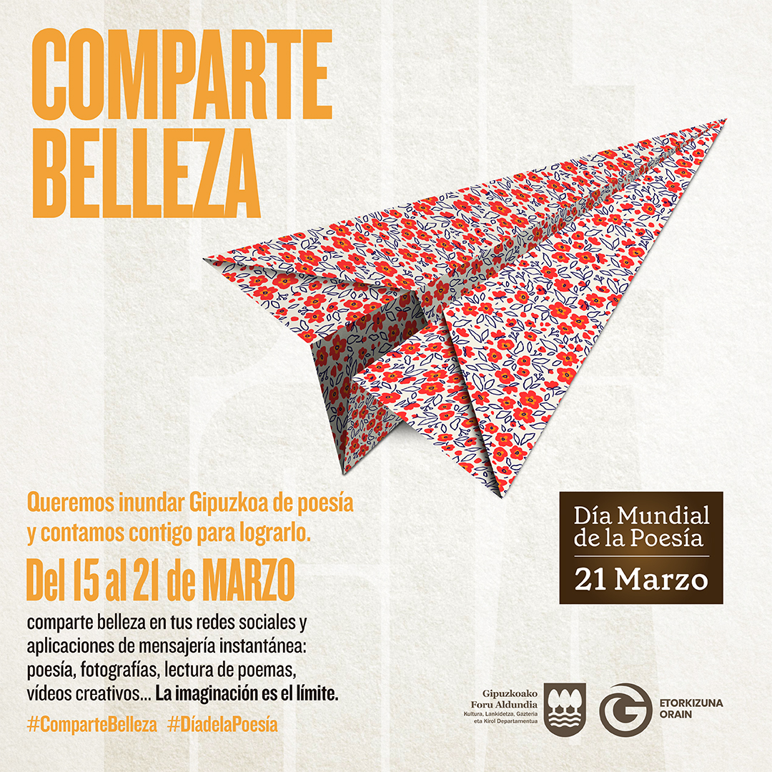 Gipuzkoa celebra el Día Mundial de la Poesía con la iniciativa social #ComparteBelleza