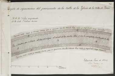 Elizaren kaleko zoladuraren planoa (Irun)