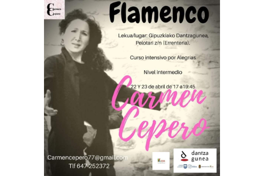 Foto de 
 TALLER EN DANTZAGUNEA: Alegrías (flamenco), Karmele Cepero el 22 y 23 de abril