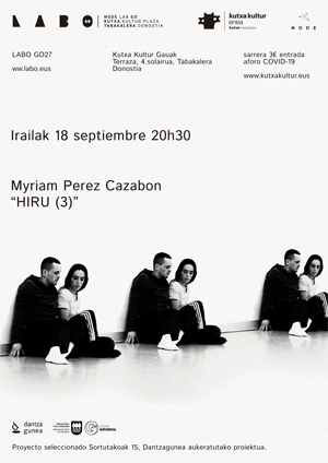 Foto de 
 LABO GO27: "Hiru", Myriam Perez Cazabon en Donostia el 18 de septiembre