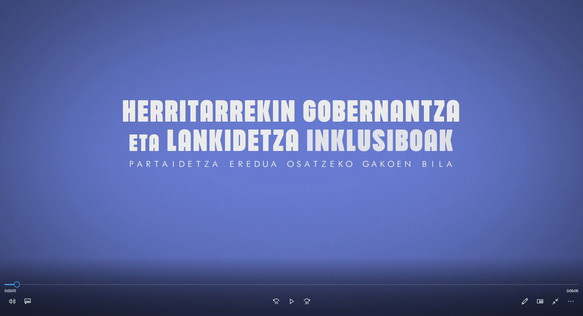 Gobernanza y colaboraciones inclusivas con la ciudadanía (en euskera)
